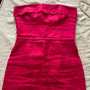 REFORMATION Scalloped mini dress